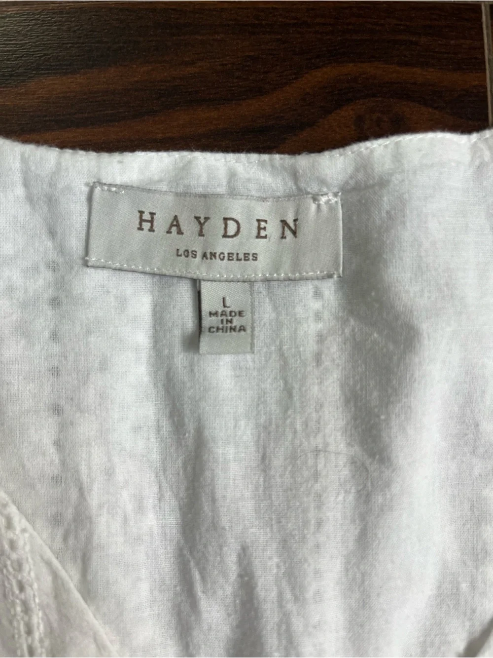 Hayden Los Angeles White Eyelet Tunic Dress, L - Picture 4 of 5